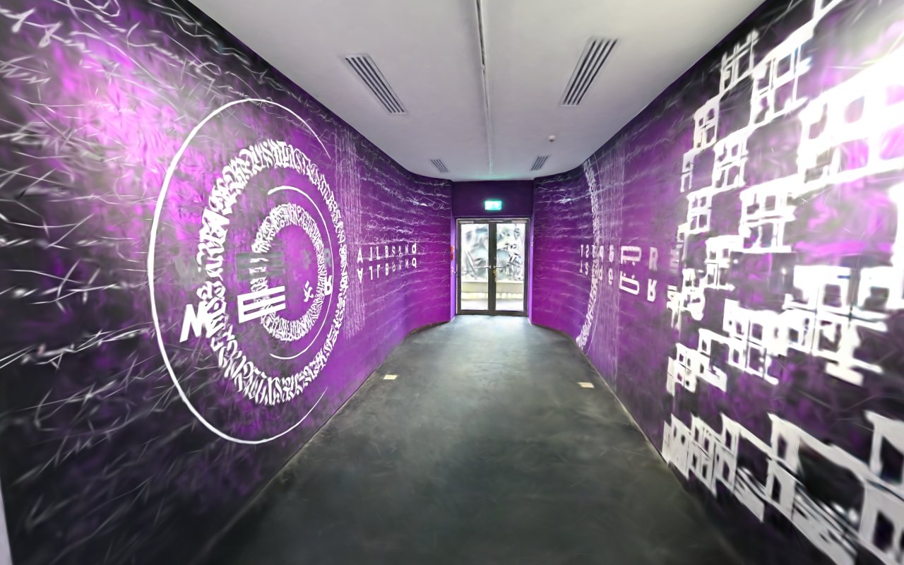 Typografische Installation in der Ausstellung Love Letters to the City